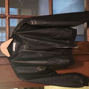 New Boundaries Black Faux Leather Cropped Jacket